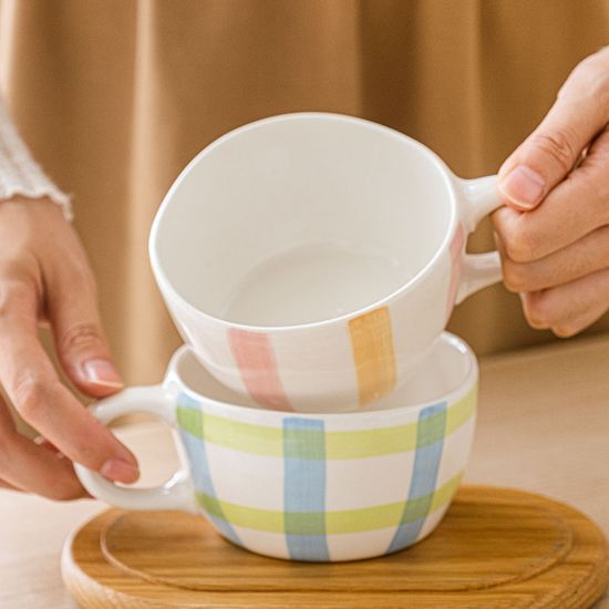 Breakfast Oatmeal Ceramic Cup Cereal Cups Stoneware Cappuccino Coffee Mug