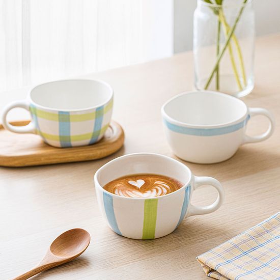 Breakfast Oatmeal Ceramic Cup Cereal Cups Stoneware Cappuccino Coffee Mug