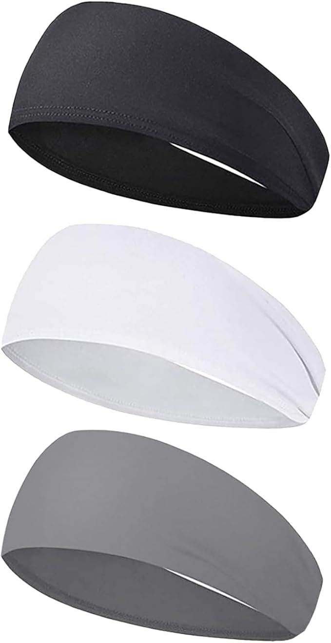 Sweat Headbands, Sports Headbands for Men Women, Head Band for Golf, Skiing,Tennis, Gym, Camping, Running, Cycling, Moisture Wicking Workout Headband