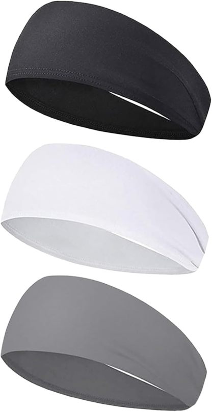 Sweat Headbands, Sports Headbands for Men Women, Head Band for Golf, Skiing,Tennis, Gym, Camping, Running, Cycling, Moisture Wicking Workout Headband