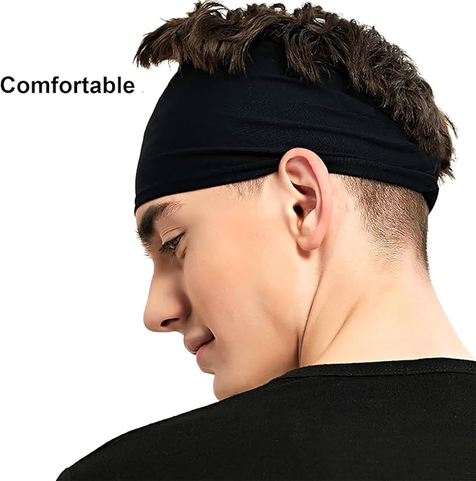 Sweat Headbands, Sports Headbands for Men Women, Head Band for Golf, Skiing,Tennis, Gym, Camping, Running, Cycling, Moisture Wicking Workout Headband