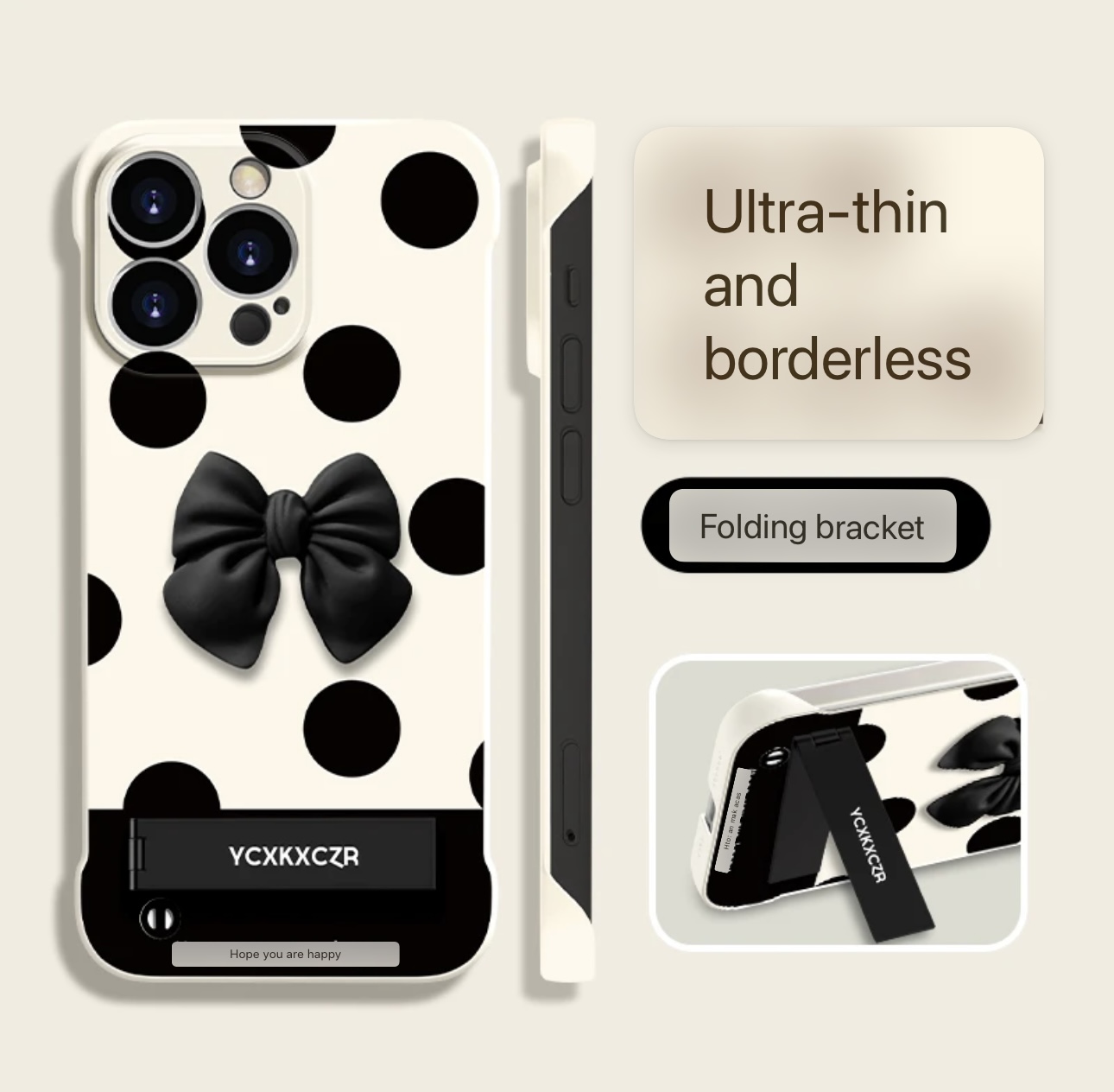 Wave dot borderless mobile phone case