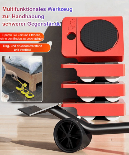 Fünfteiliges Schwertransportset, superstarke Tragkraft, leicht zu bewegende Möbel
