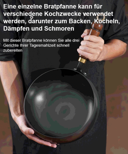 【Unbeschichtetes, gesundes Kochgeschirr im japanischen Stil】 Ergänzen Sie das Eisenelement mit einer Antihaftpfanne aus reinem Eisen, ohne Ölrauch.