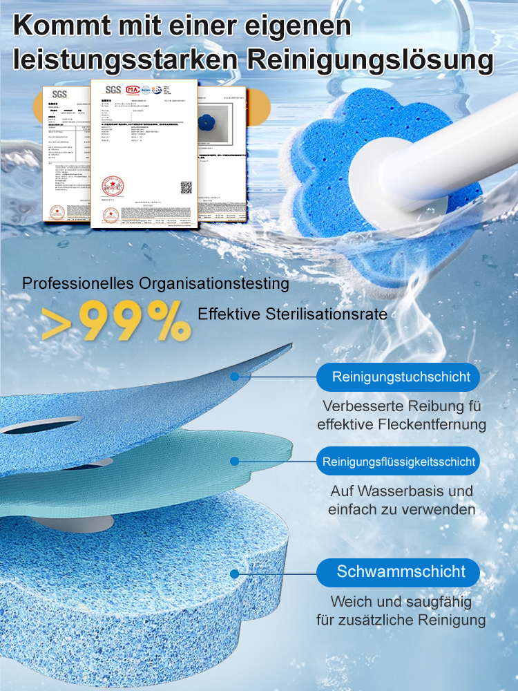 Saubere Hände und keine Unordnung durch austauschbare Bürstenköpfe für Toilettenbürsten