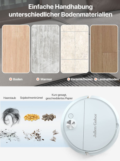 Niedriges Geräusch, leistungsstarker, desinfizierender Saugroboter