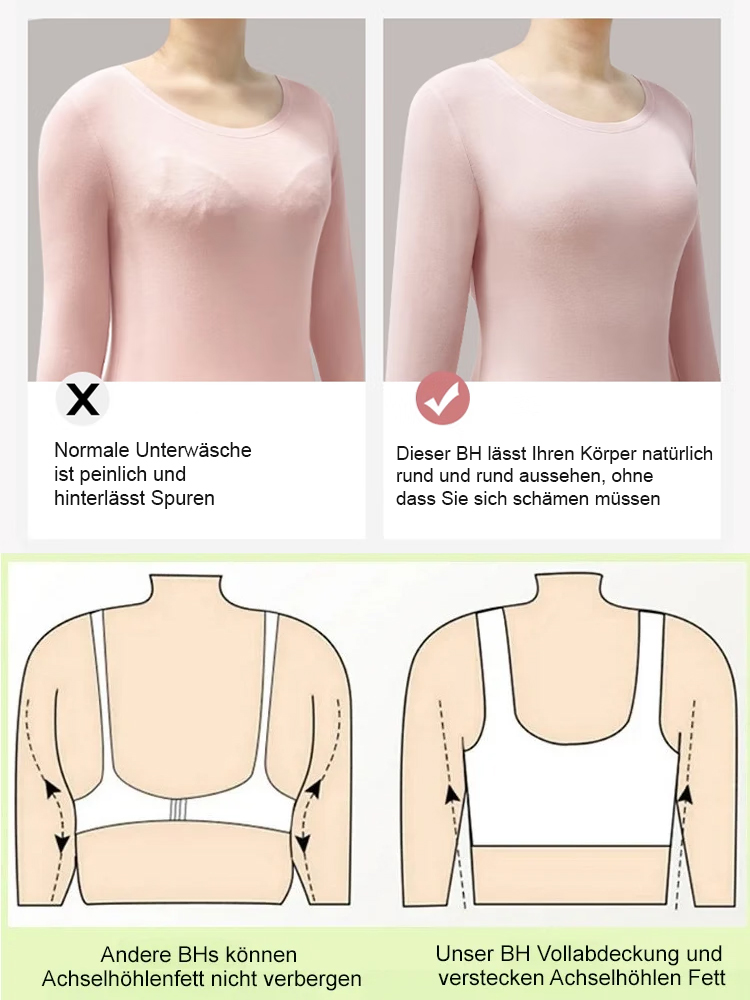 Hautfreundlicher BH mit Wolkengefühl, der hebt und rafft und die perfekte Brustform formt
