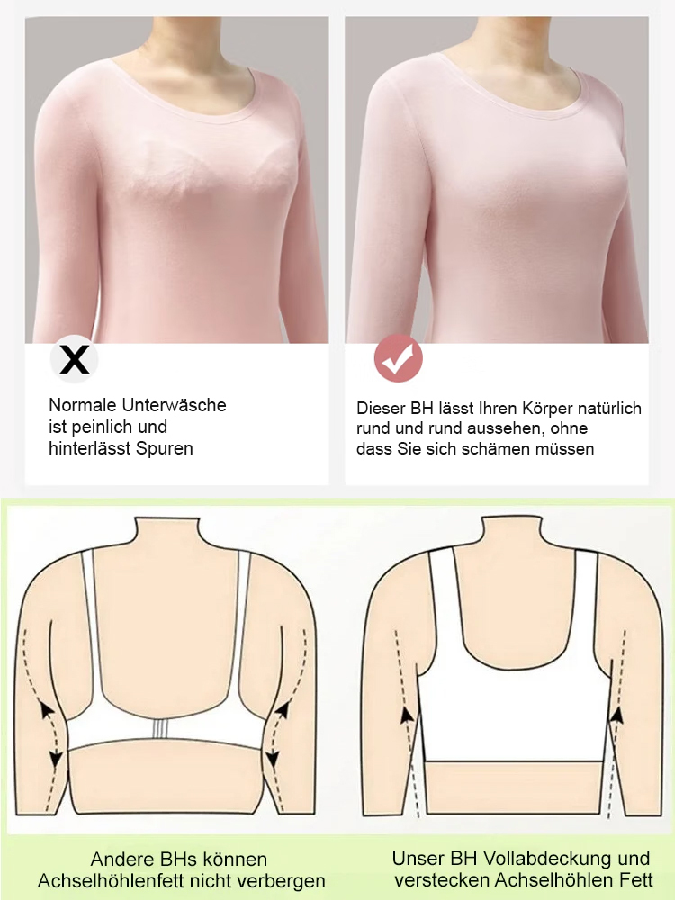 Hautfreundlicher BH mit Wolkengefühl, der hebt und rafft und die perfekte Brustform formt