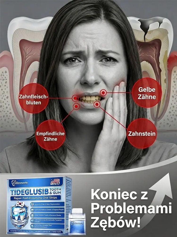 Selbstbewusstes Lächeln Zahnregenerationspflaster