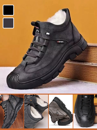 Zertifizierte Herren-Winterstiefel aus Wolle mit rutschfester Sohle - 50% Rabatt💓