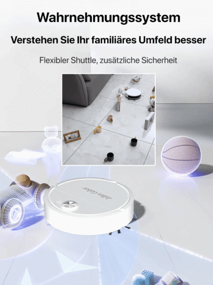 Niedriges Geräusch, leistungsstarker, desinfizierender Saugroboter