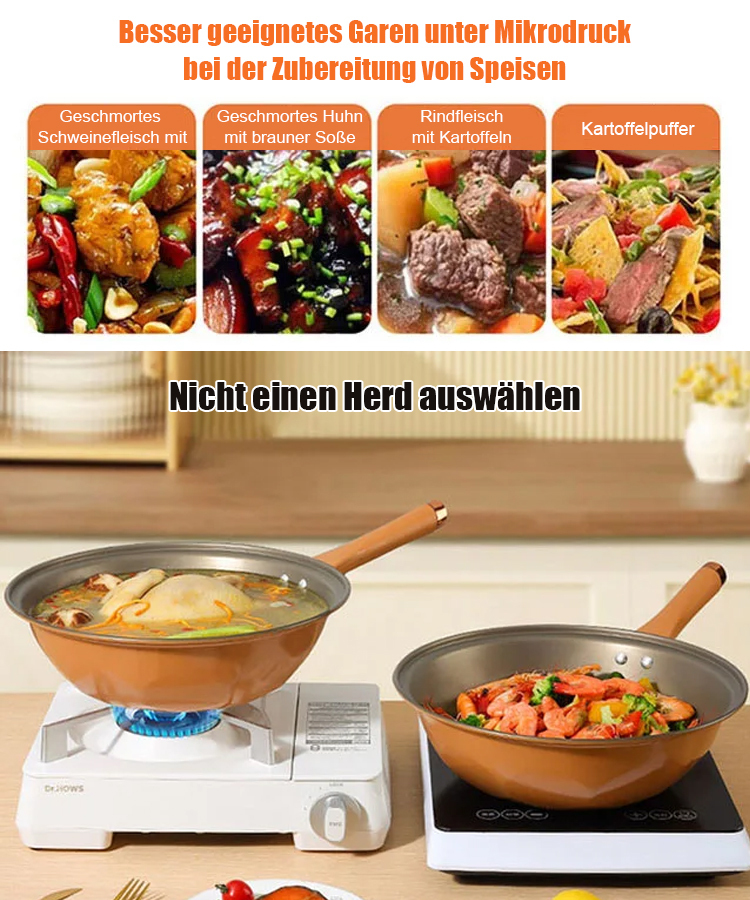 Titan Mikropresse Ton Antihaft-Gesundheit Topf