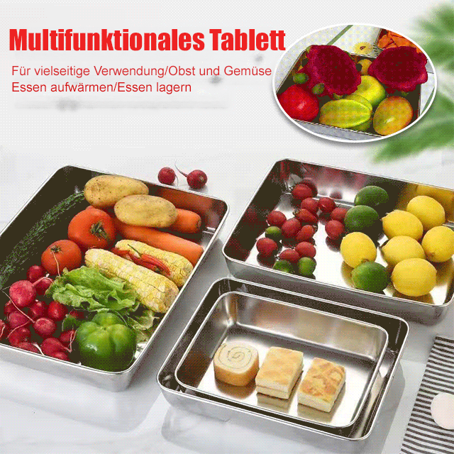 Japanisches Tablett aus Edelstahl