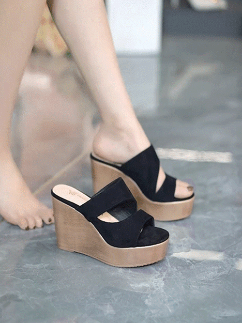 Zentimeter erhöhte Fischmund-Design bequeme Sandalen