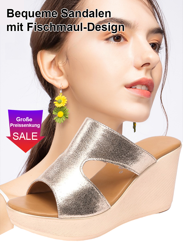 Zentimeter erhöhte Fischmund-Design bequeme Sandalen