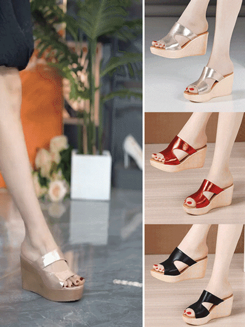 Zentimeter erhöhte Fischmund-Design bequeme Sandalen