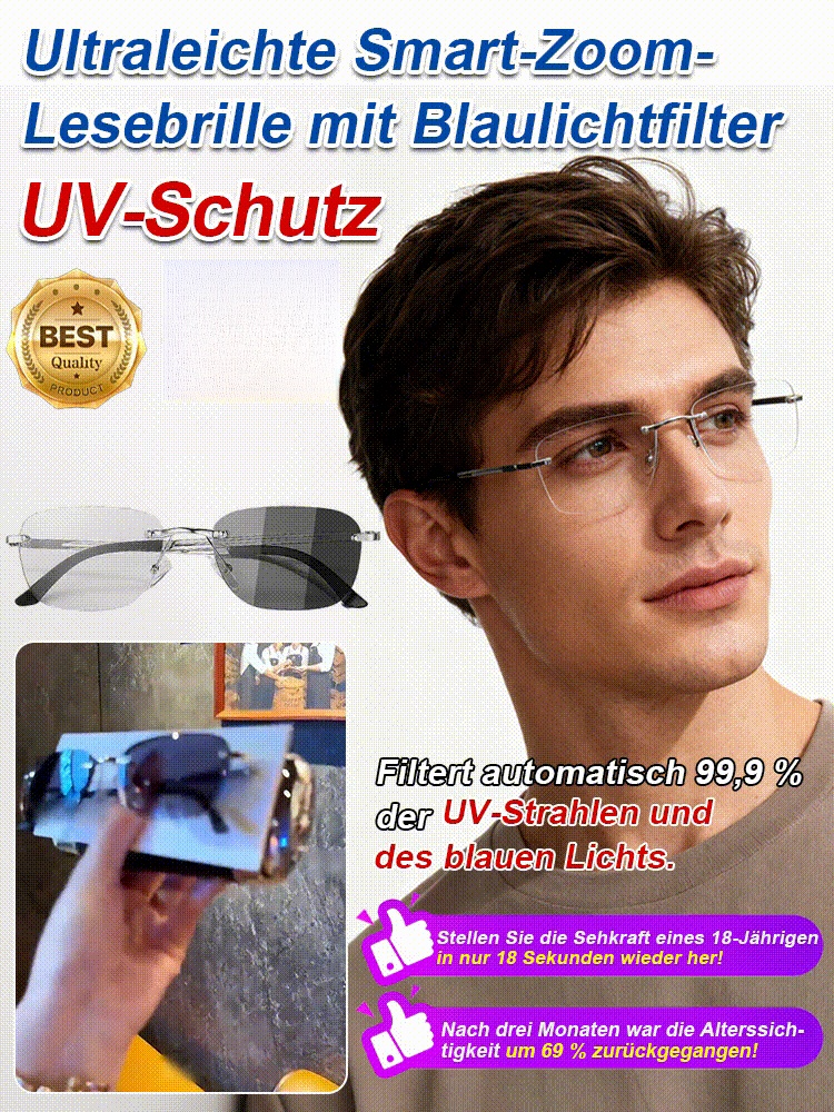 Ultraleichte, intelligente, zoomfähige, lichtempfindliche, farbverändernde, blaulichtblockierende Le