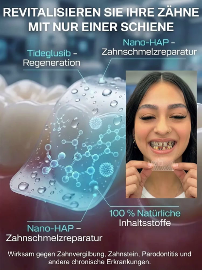 Selbstbewusstes Lächeln Zahnregenerationspflaster