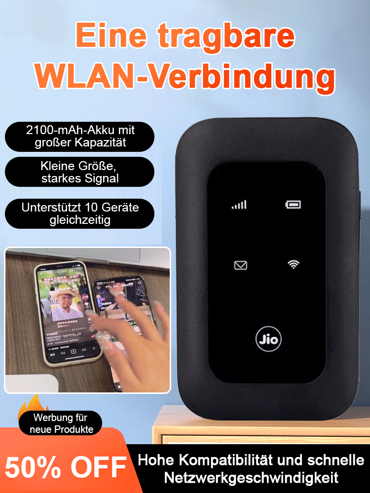 【Superstarkes Signal ohne Verzögerung】Weltweit einsetzbares tragbares WLAN
