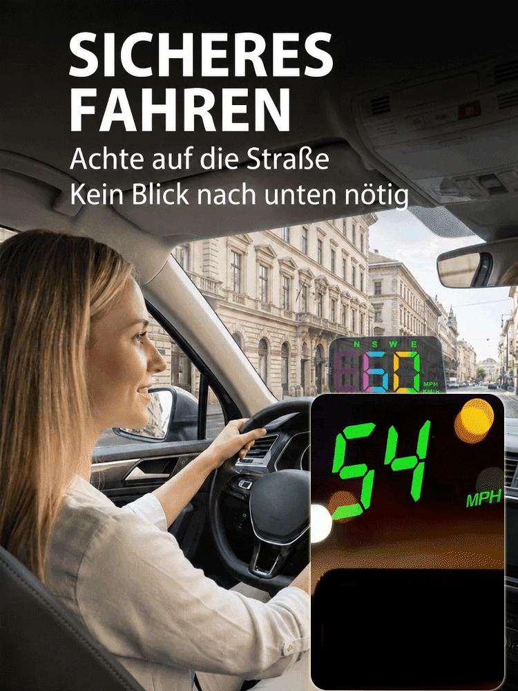 🚘 Perfekte Straßensicht durch extra große HD-Schrift! 🧠 TÜV-konformes Farb-HUD-Display 🏥 Jetzt 50% Rabatt & 30 Tage Geld-zurück-Garantie nutzen