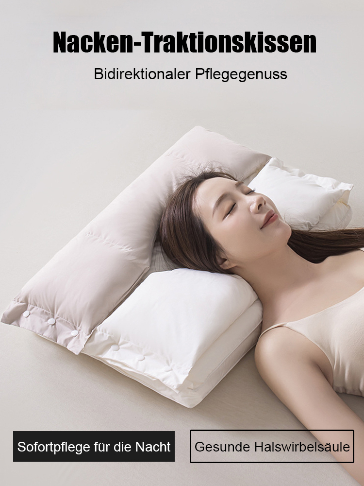Weiches und festes Dual-Zone-Baumwoll-Nackenpflege-Beauty-Traktions-Kissen