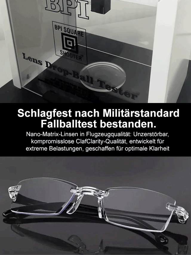 Keine Sehtest, keine Augenprüfung! Intelligenter Autofokus: Der Smart-Chip passt die Schärfe in 0,1 Sekunden an – ob nah oder fern, alles wird kristallklar.