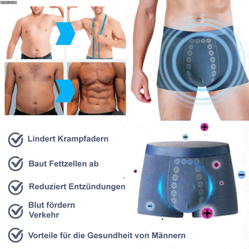 ⚡ 4 Stück zum Preis von 1: Die revolutionäre Magnettherapie-Unterwäsche für echte Männer-Vitalität!