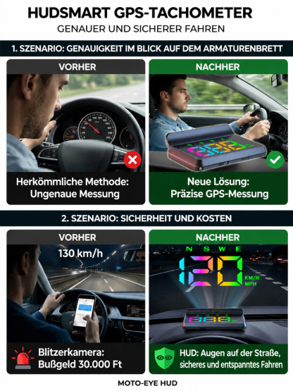 🚘 Perfekte Straßensicht durch extra große HD-Schrift! 🧠 TÜV-konformes Farb-HUD-Display 🏥 Jetzt 50% Rabatt & 30 Tage Geld-zurück-Garantie nutzen