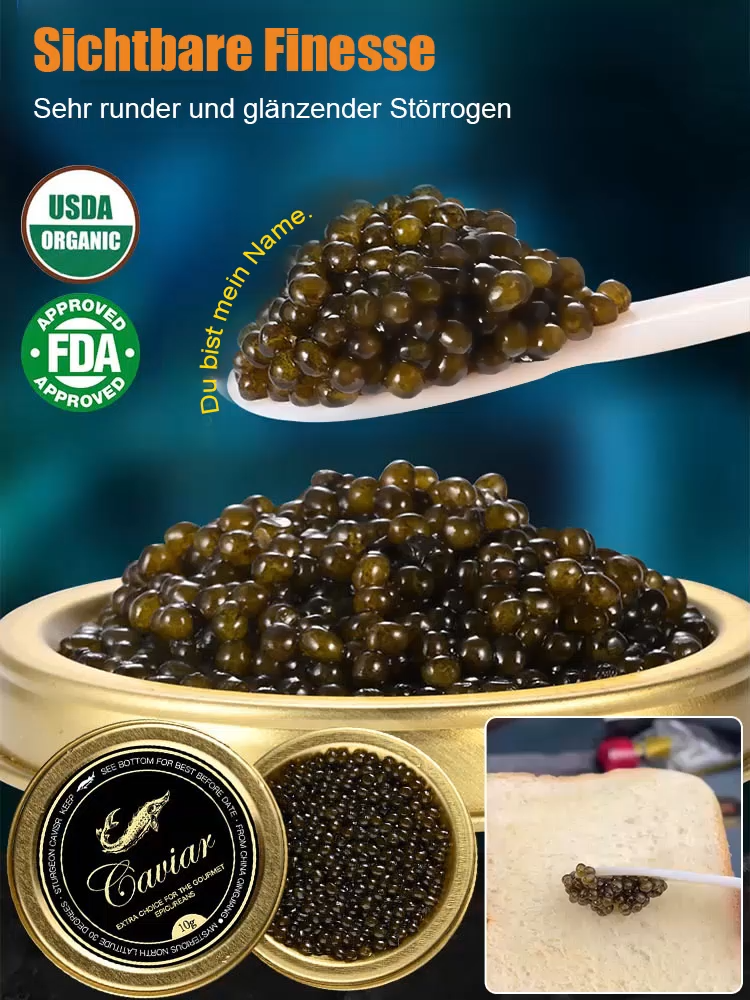 【🎄50 % Rabatt!】🤩20 Jahre alte russische Störkaviar-Marke🎏 – Genießen Sie erstklassigen Geschmack zu Hause!