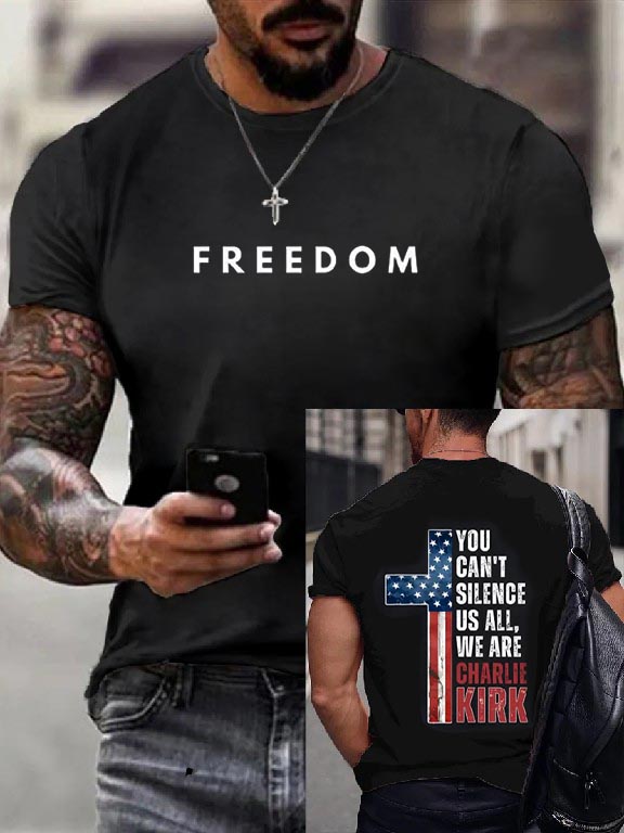 You can't silence us all, Charlie Kirk Unisex T-Shirt (Buy 3 Free Shipping)