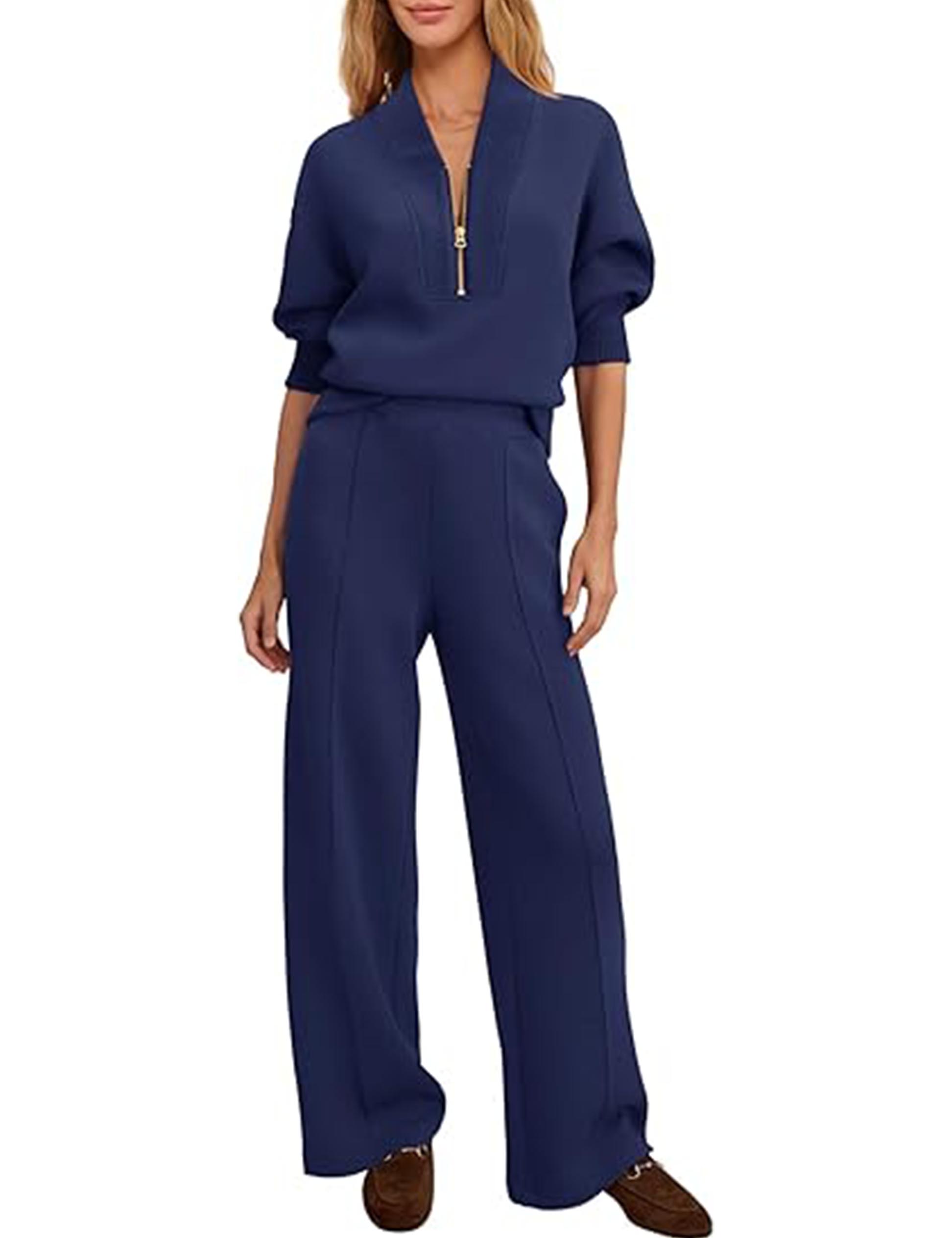 Women's Lounge Sets Sweatsuits 2 Piece Outfit Fall Matching Sweat Sets