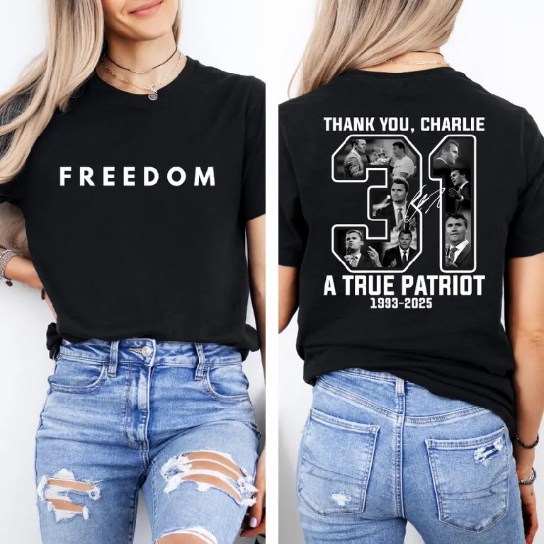 Justice for Charlie Kirk, Freedom Shirt Unisex T-Shirt (Buy 3 Free Shipping)