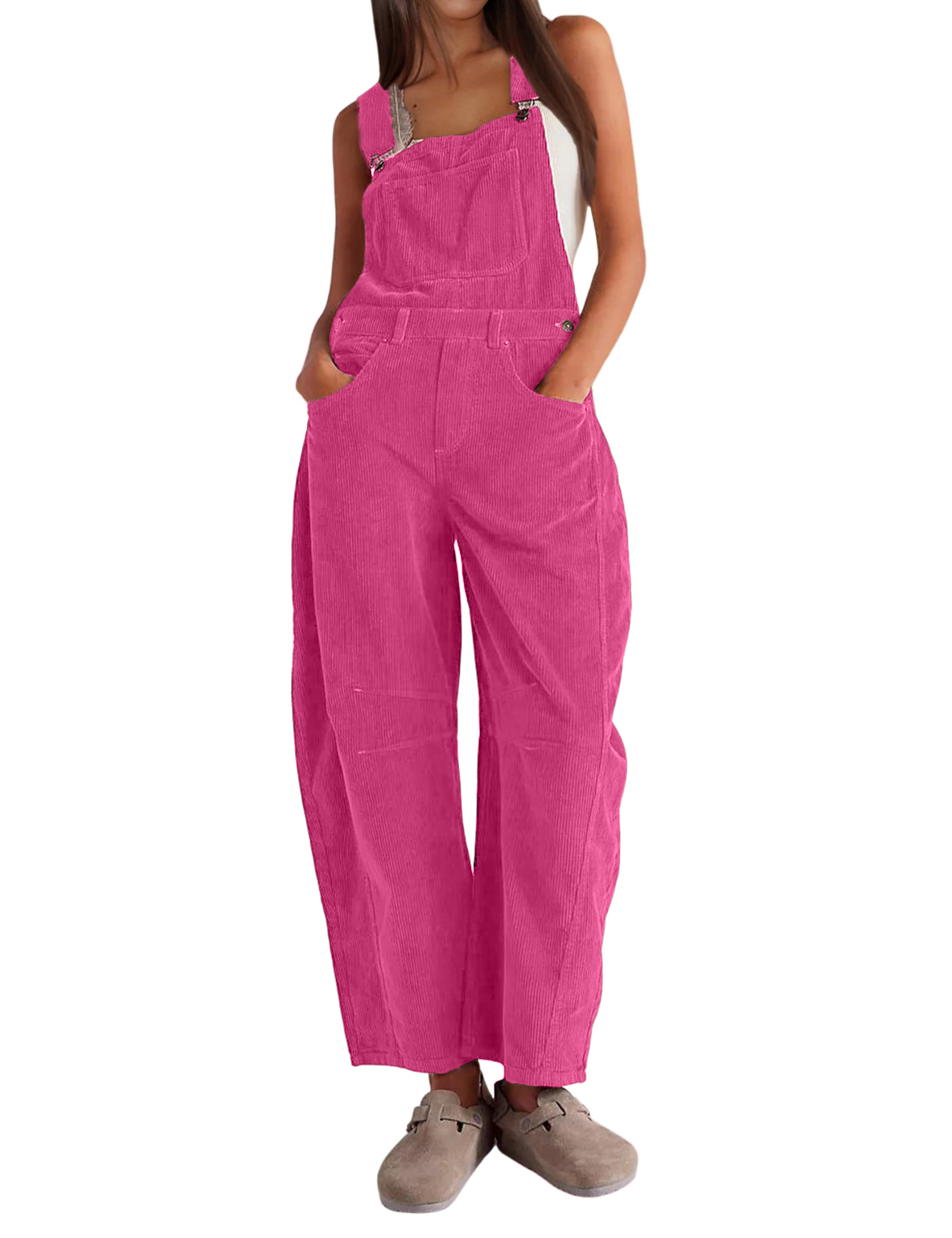 Womens Corduroy Adjustable Wide Leg Romper Overalls(Buy 2 Free Shipping)