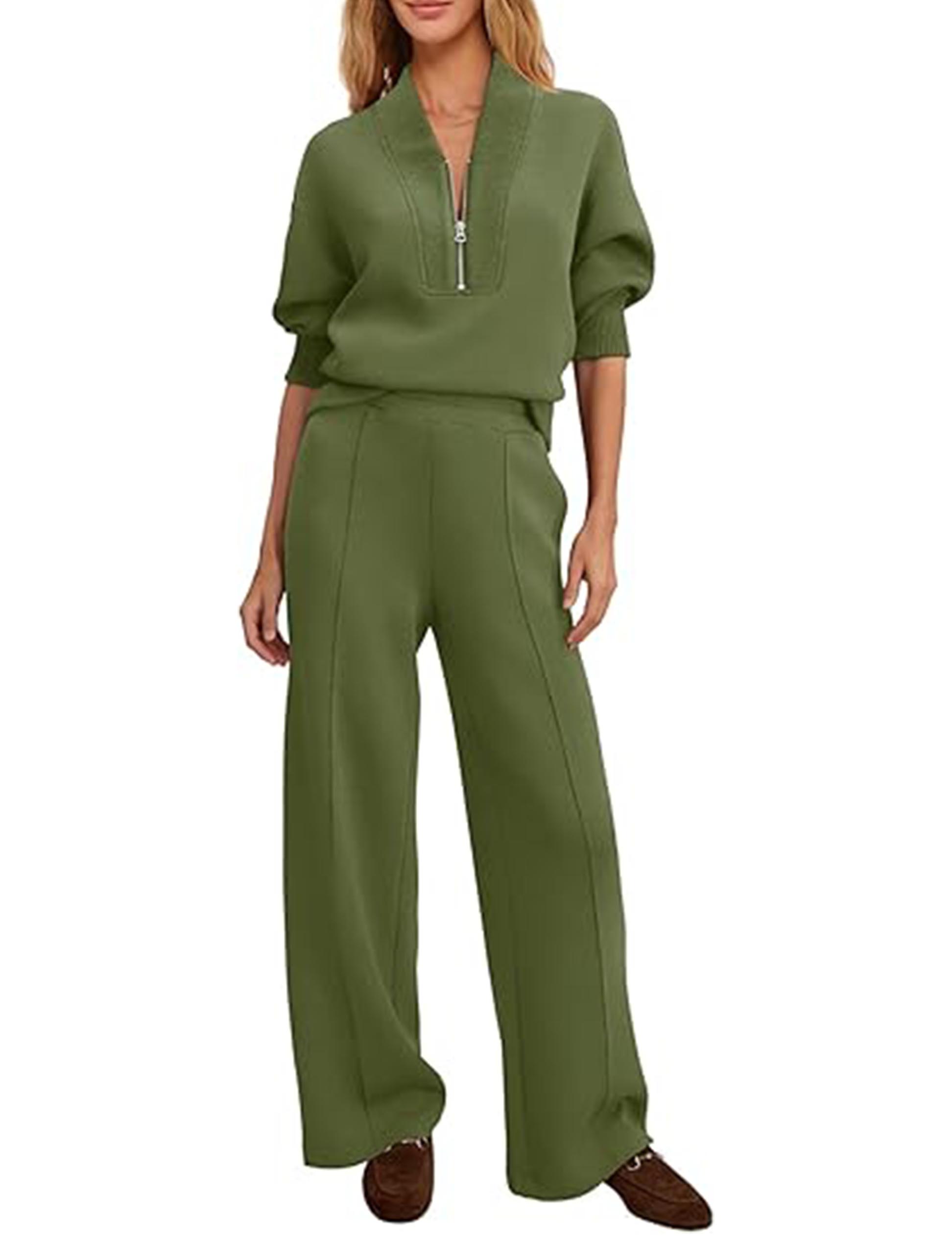 Women's Lounge Sets Sweatsuits 2 Piece Outfit Fall Matching Sweat Sets