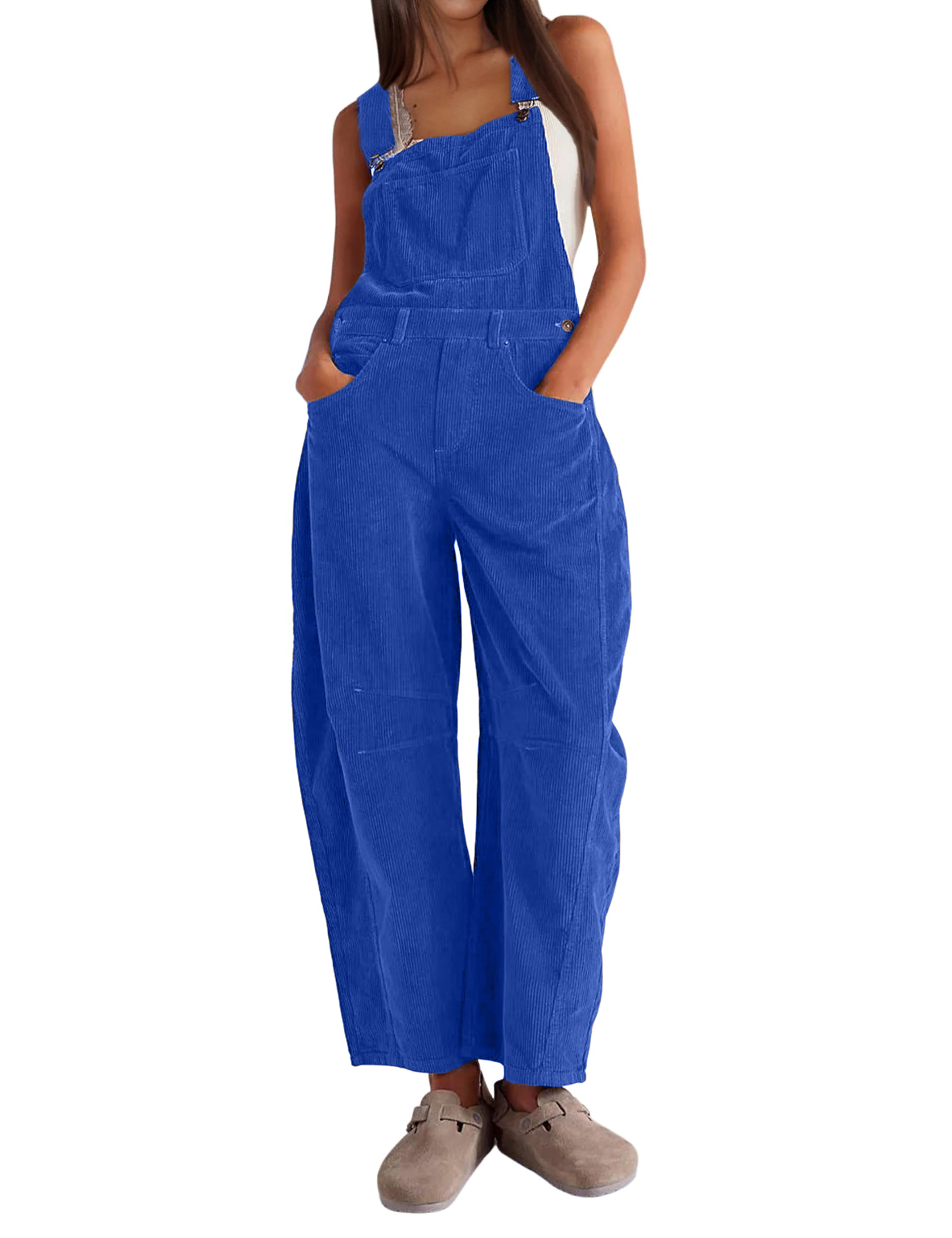 Womens Corduroy Adjustable Wide Leg Romper Overalls(Buy 2 Free Shipping)