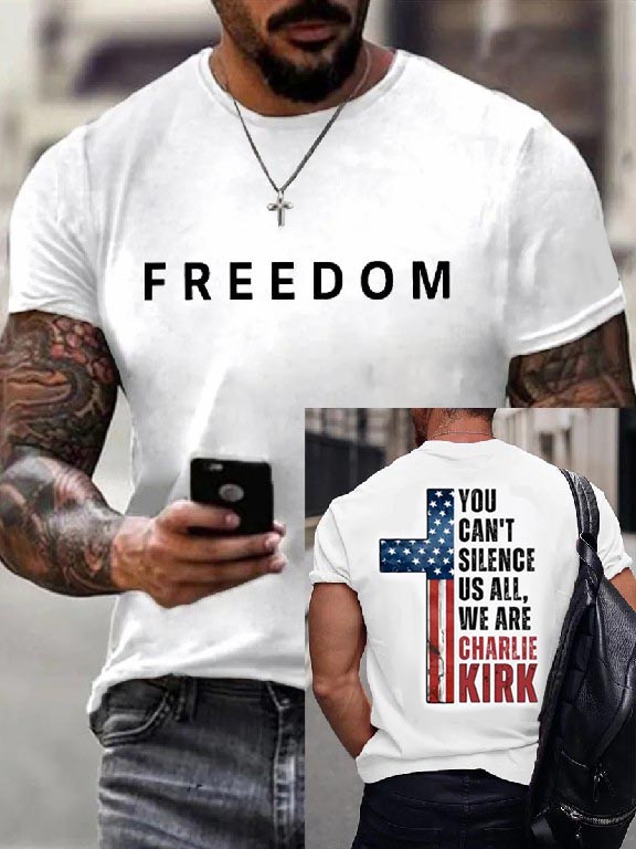 You can't silence us all, Charlie Kirk Unisex T-Shirt (Buy 3 Free Shipping)
