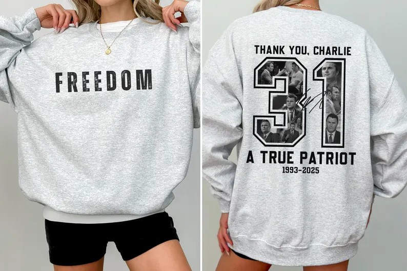 Thank You Charlie, Freedom Sweatshirt (Buy 2 Free Shipping)