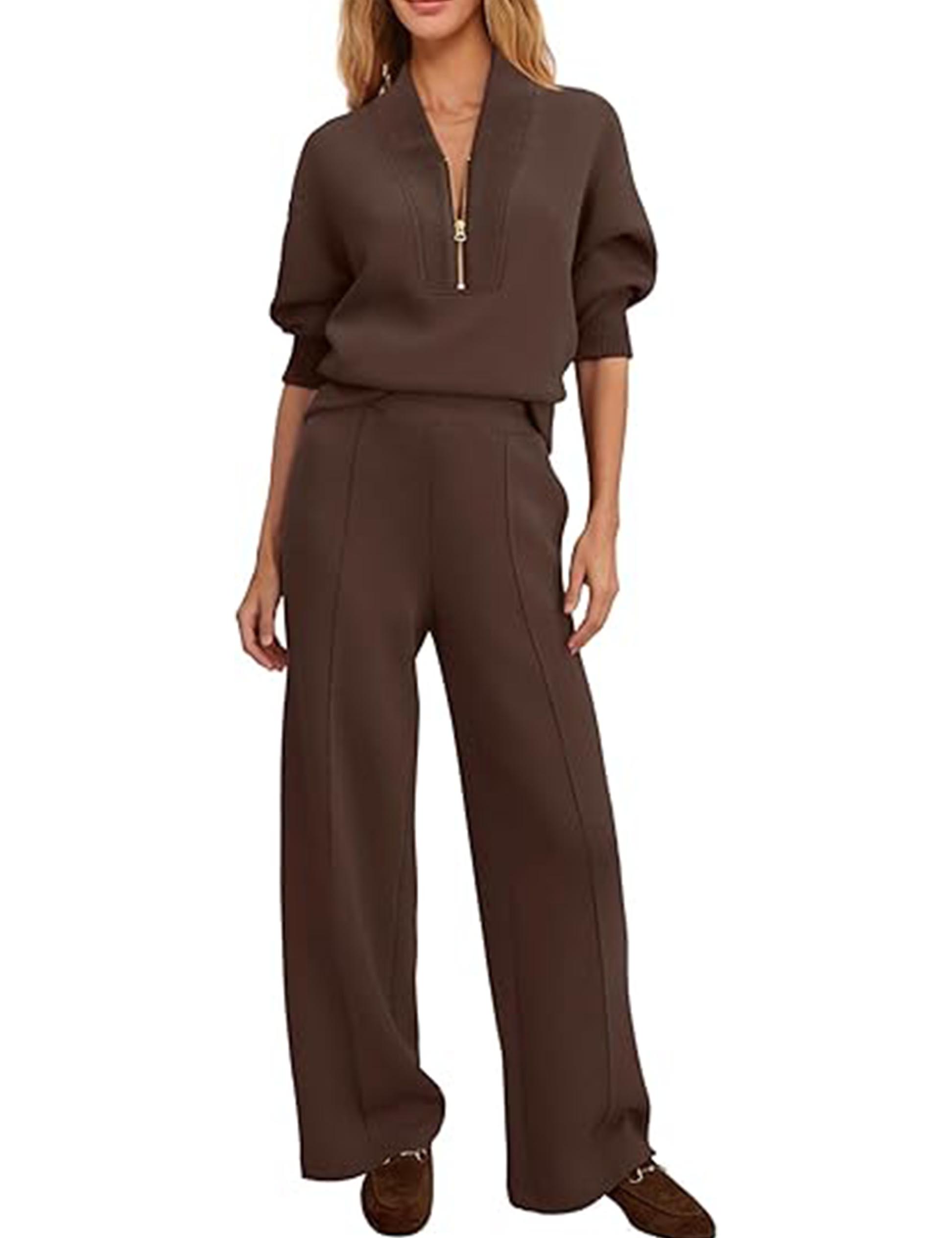 Women's Lounge Sets Sweatsuits 2 Piece Outfit Fall Matching Sweat Sets