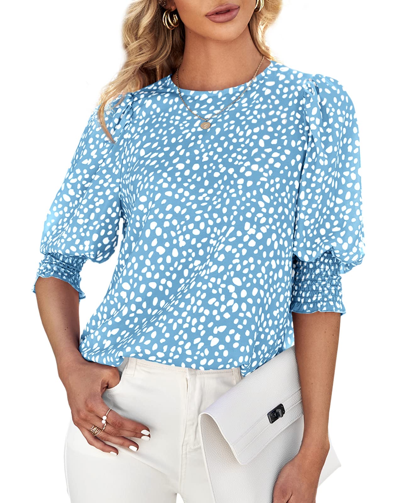 Women's Polka Dot Three-quarter Sleeve T-Shirt Top（Buy 2 Free Shipping)