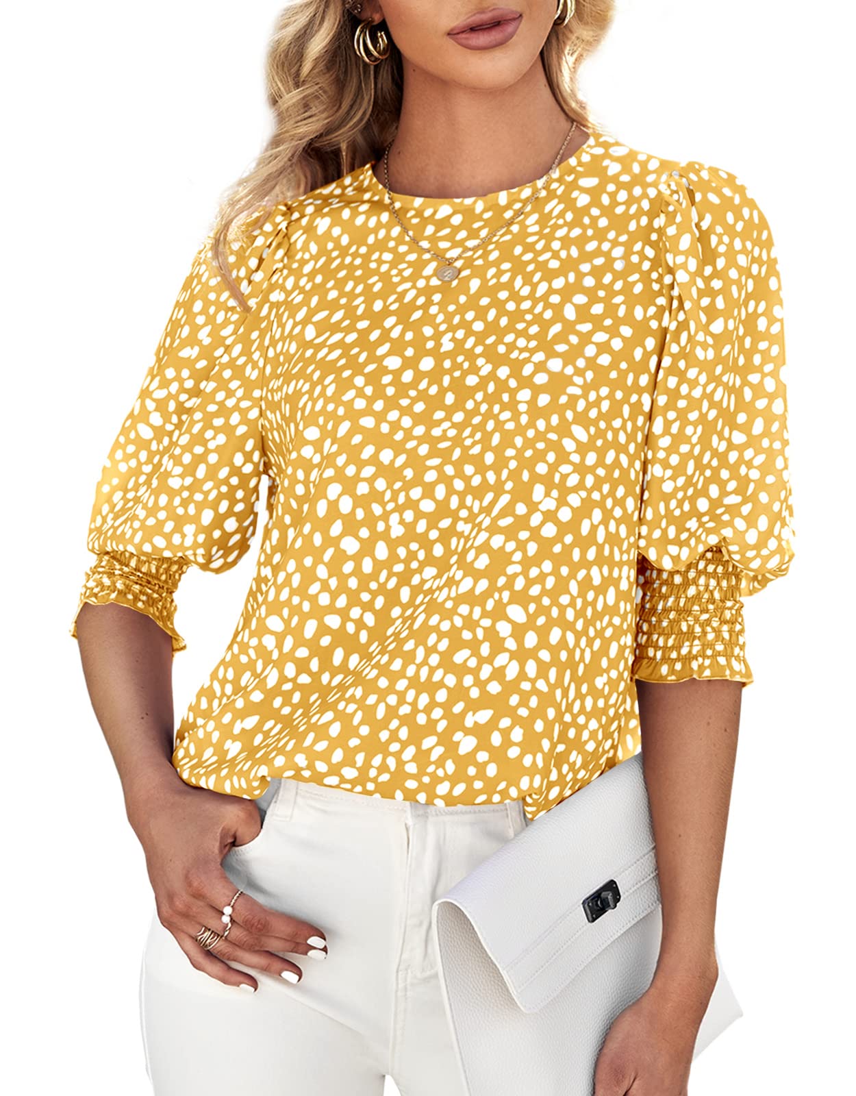 Women's Polka Dot Three-quarter Sleeve T-Shirt Top（Buy 2 Free Shipping)