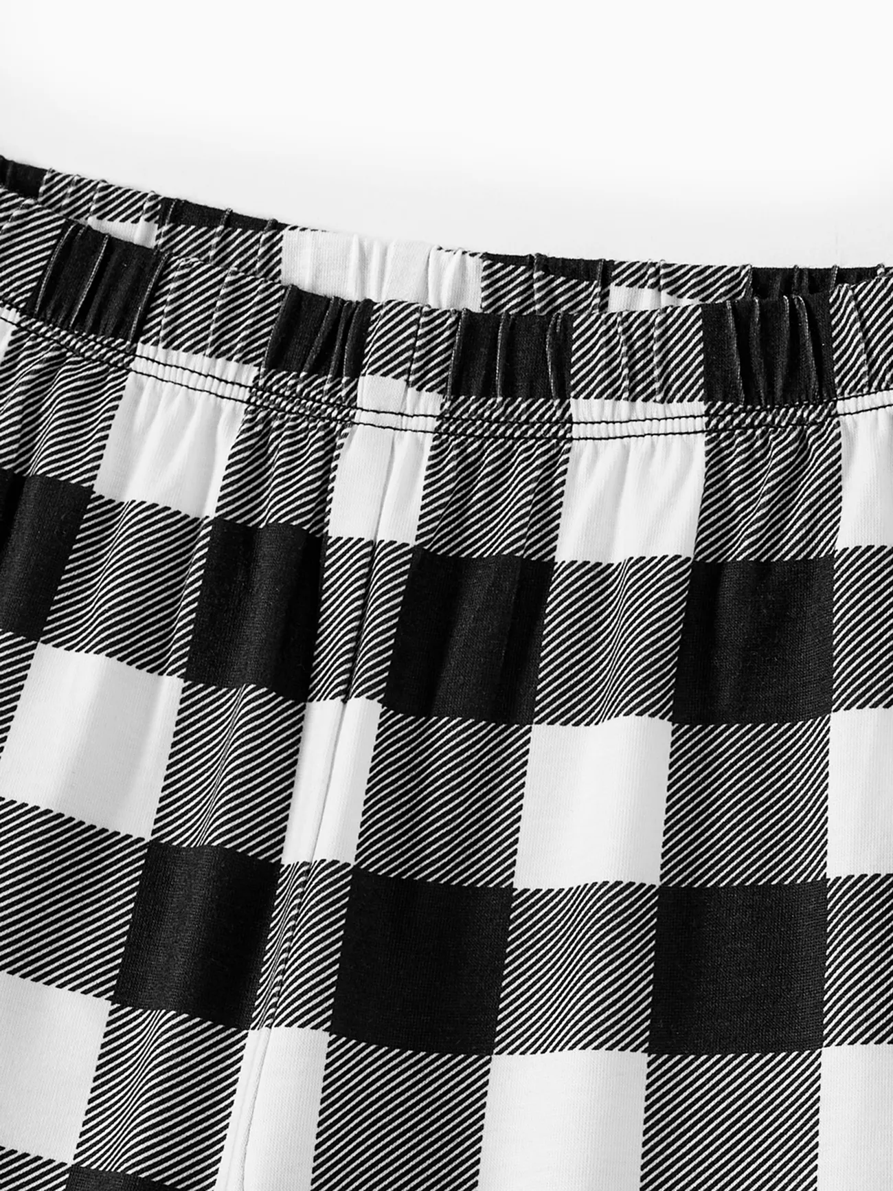 Family Christmas Pajamas Long-sleeve Black White Letters Pajamas