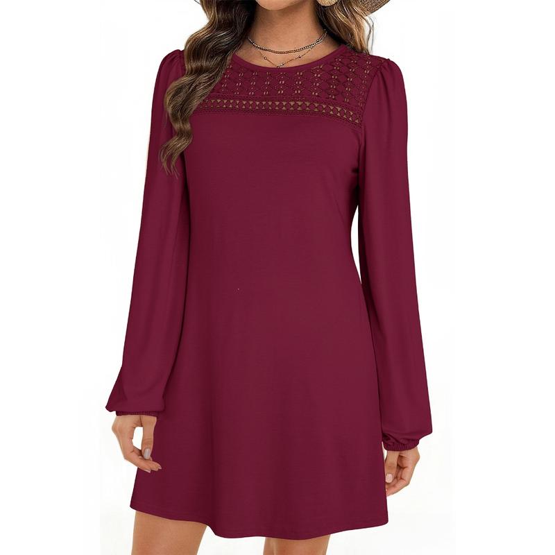 Womens Trendy Crochet Sweaters  Summer Casual Lightweight Long Sleeve Hollow Out dress