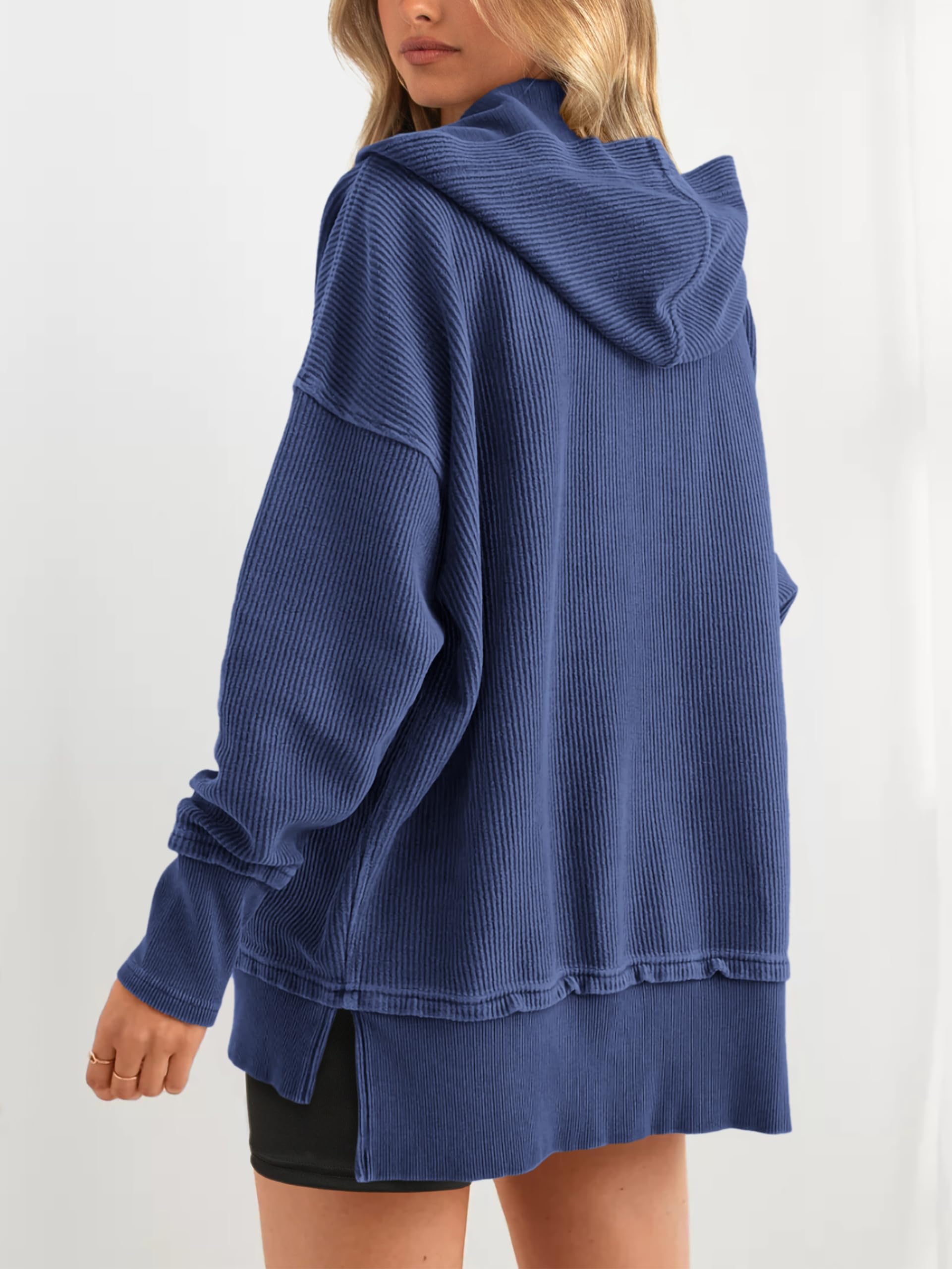 Women's Oversized Button V Neck Hoodie(Buy 2 Free Shipping)
