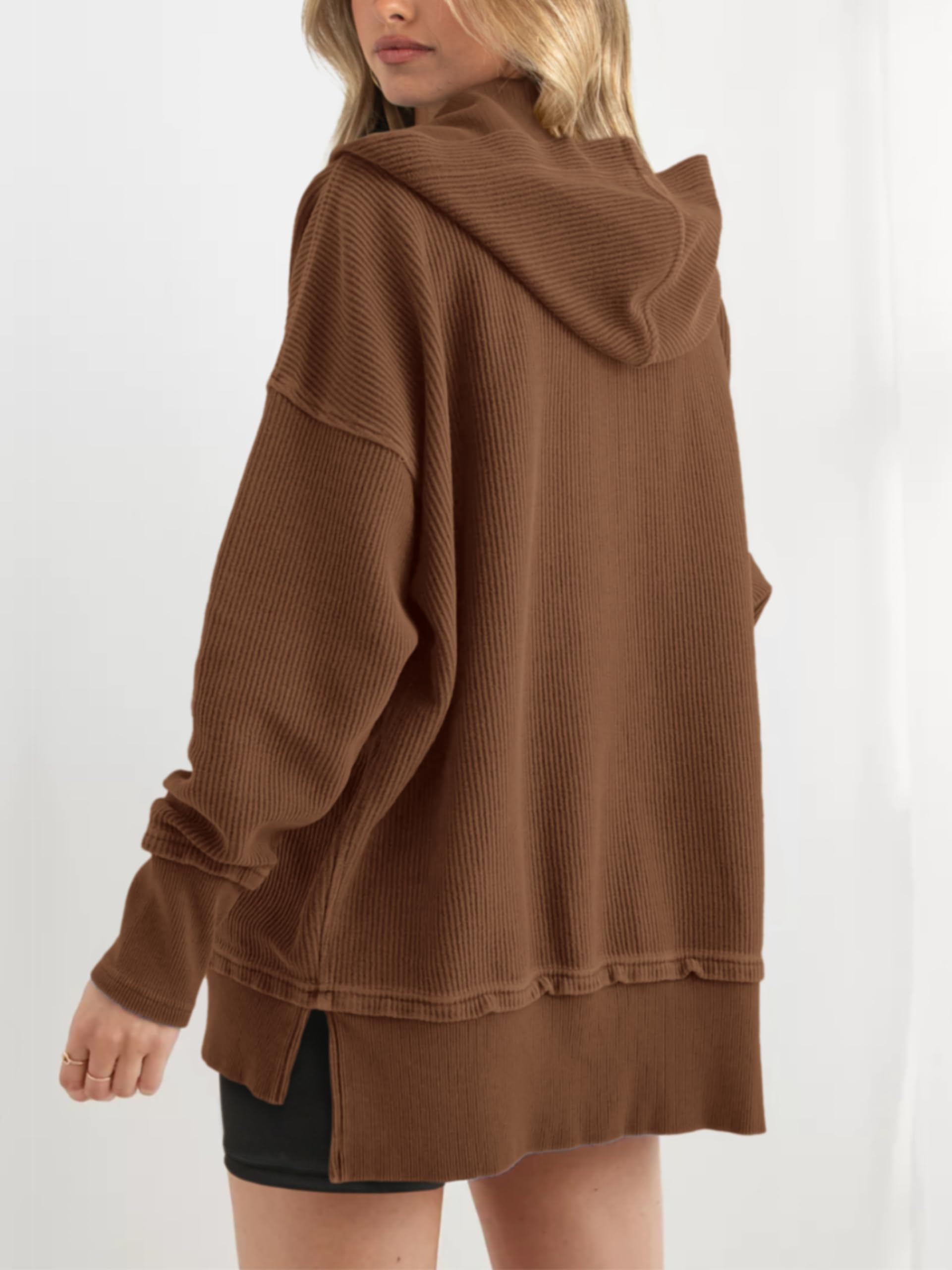 Women's Oversized Button V Neck Hoodie(Buy 2 Free Shipping)