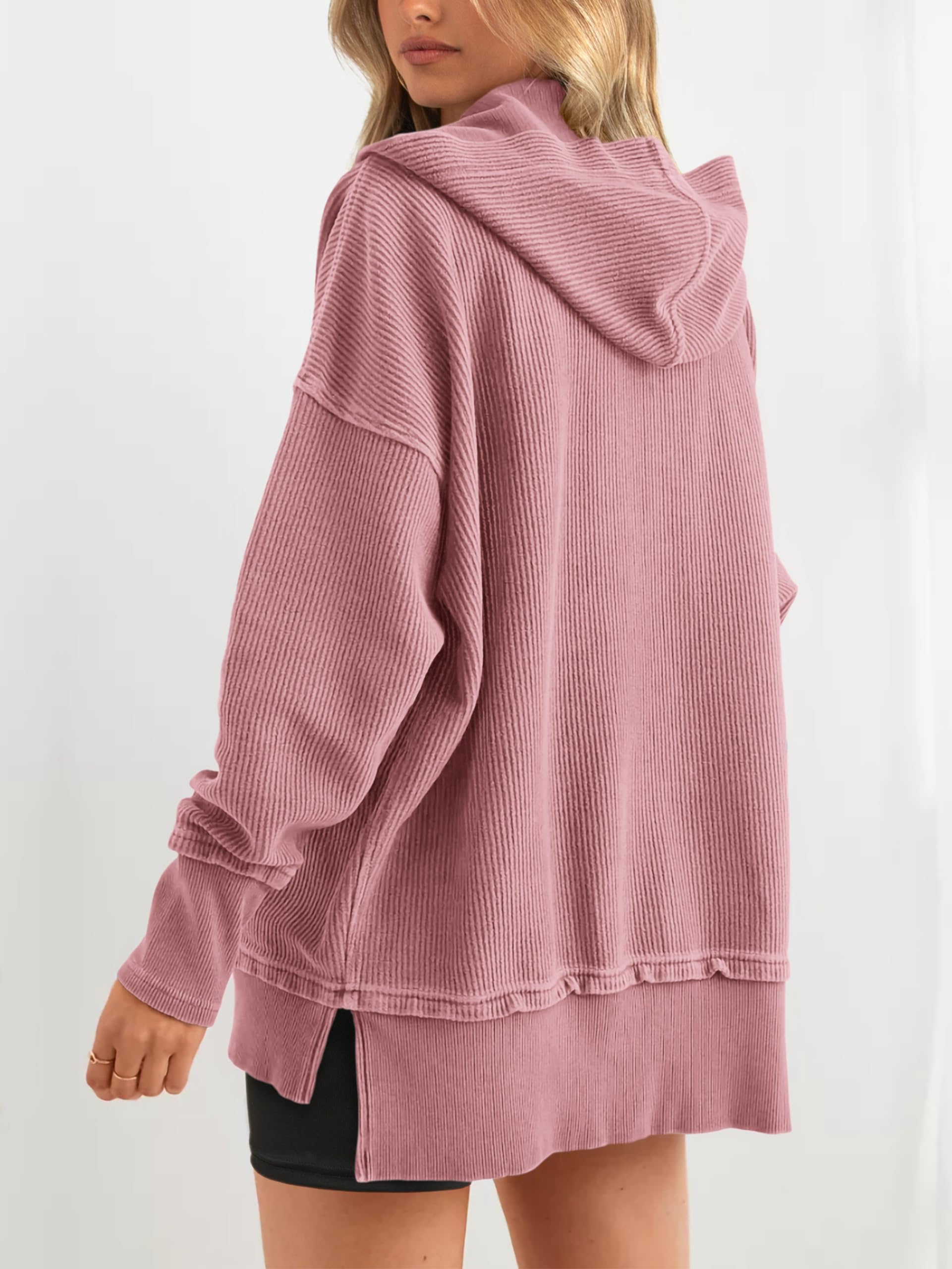 Women's Oversized Button V Neck Hoodie(Buy 2 Free Shipping)