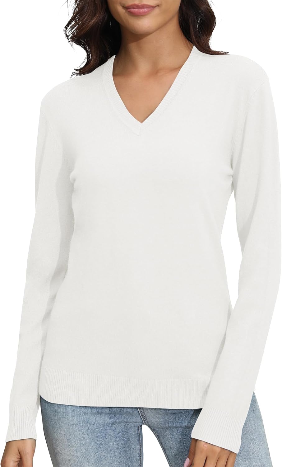 Women's Lightweight V-Neck Knit Sweater