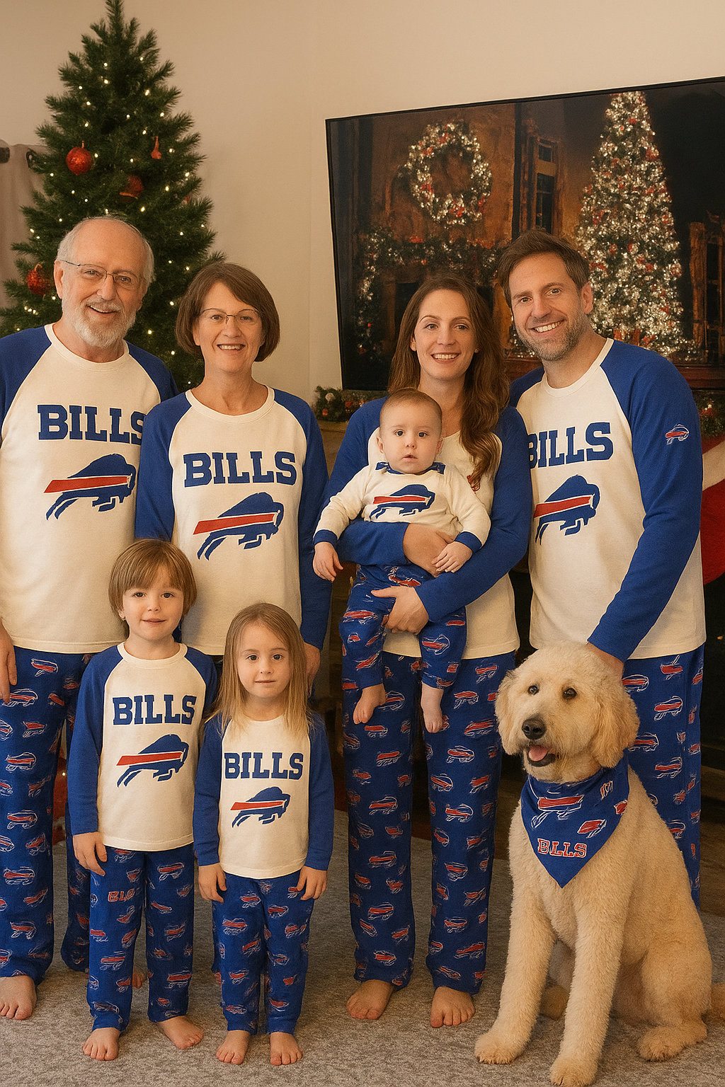 Buffalo Bills Family Holiday Pajamas Set