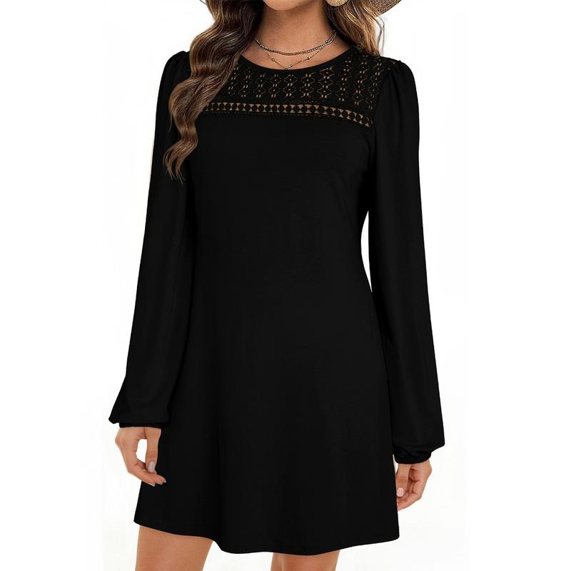 Womens Trendy Crochet Sweaters  Summer Casual Lightweight Long Sleeve Hollow Out dress