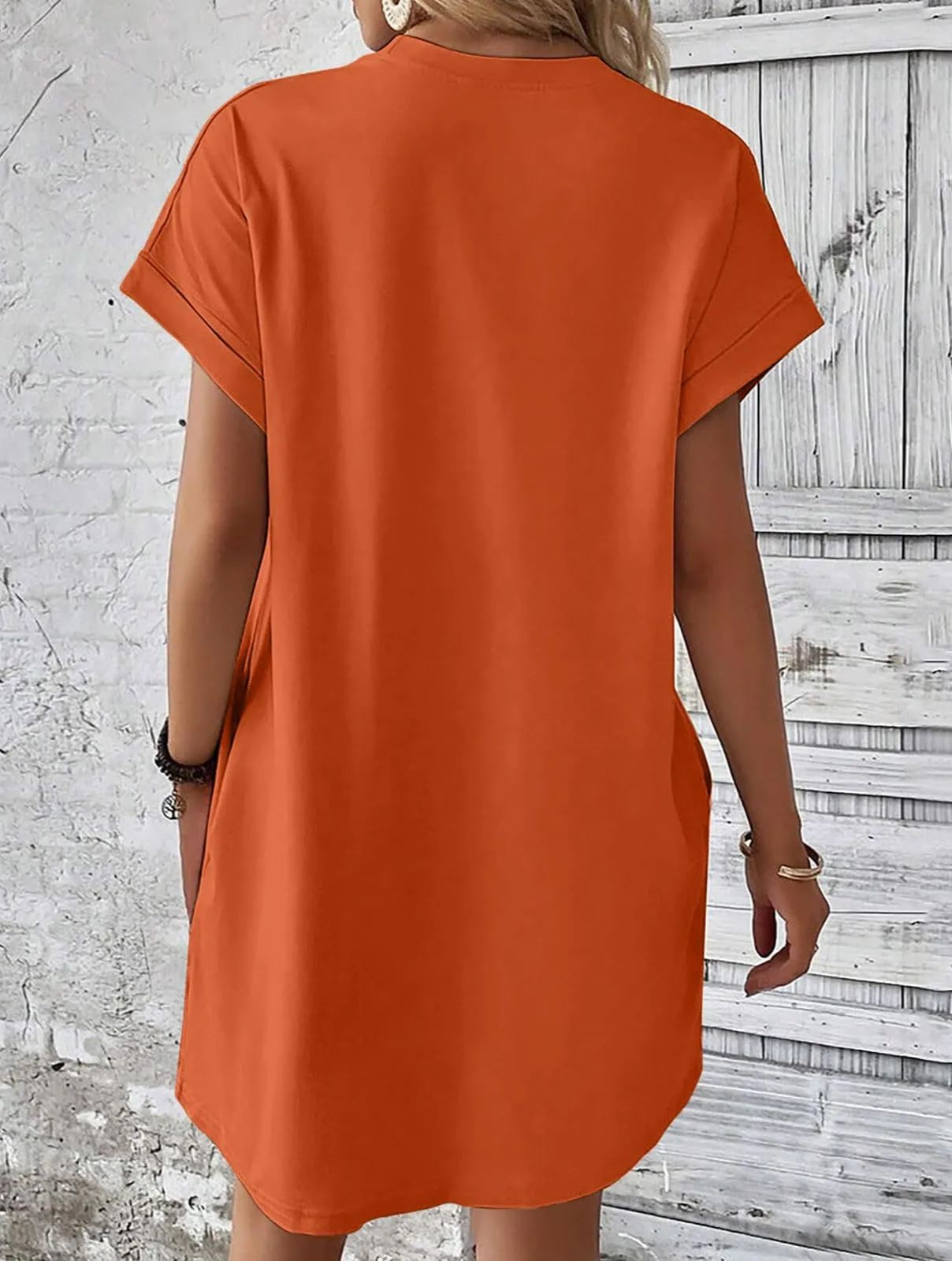 ✨Women's Loose Short Sleeve T-Shirt Dress with Pockets (Buy 2 Free Shipping)