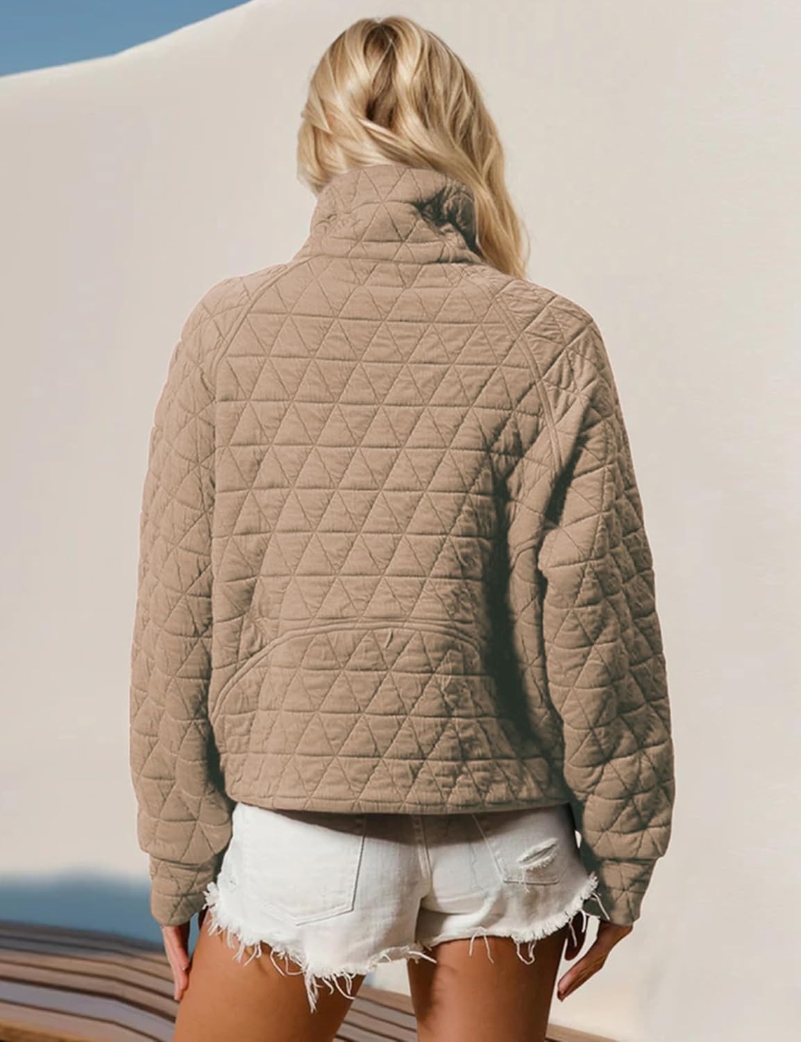 Women's Half-Zip Quilted Puffer Jacket Pullover (Buy 2 Free Shipping)